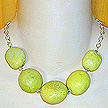 DKC ~ Yellow Turquoise Necklace on Sterling Chain